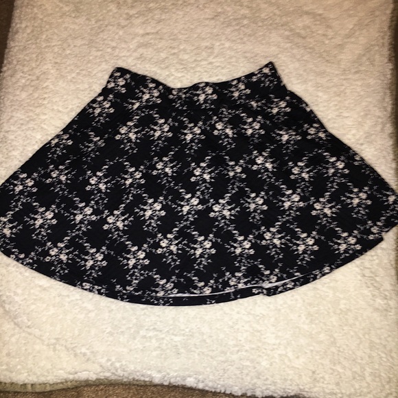 Lily Star Dresses & Skirts - Lily Star Black Floral Print Women’s Skater Skirt